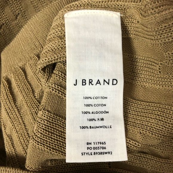 J Brand Kohler Cotton Knit Lightweight Sweater Kelp XS S - Picture 10 of 10